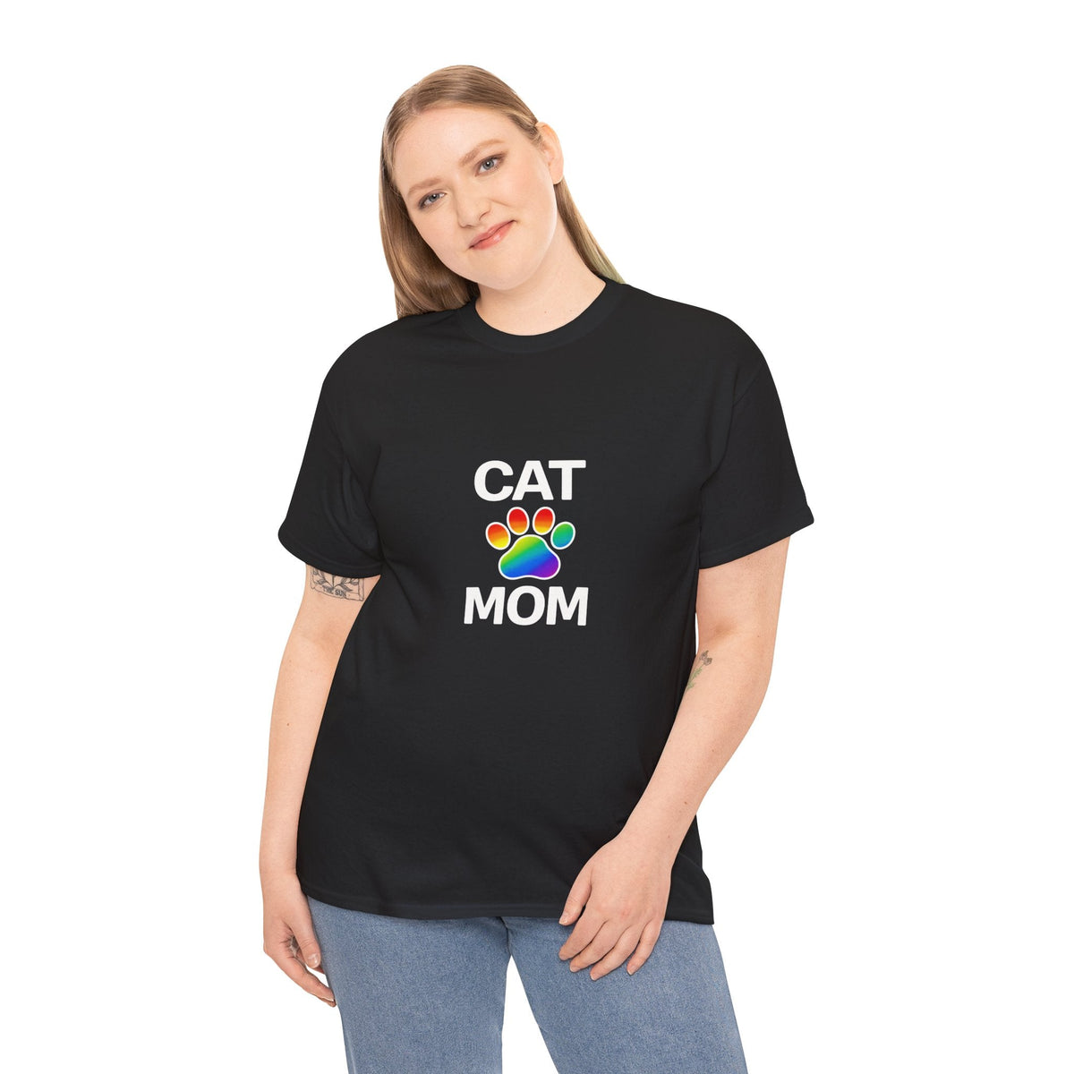 Pride Cat Mom Heavy Duty Unisex Tee Sizes Small - 5XL (11 colors)