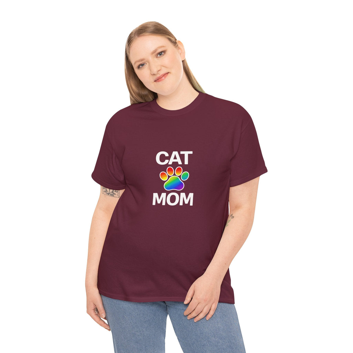 Pride Cat Mom Heavy Duty Unisex Tee Sizes Small - 5XL (11 colors)