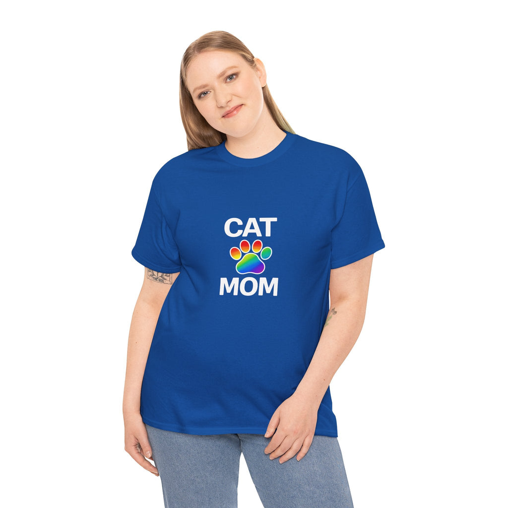 Pride Cat Mom Heavy Duty Unisex Tee Sizes Small - 5XL (11 colors)