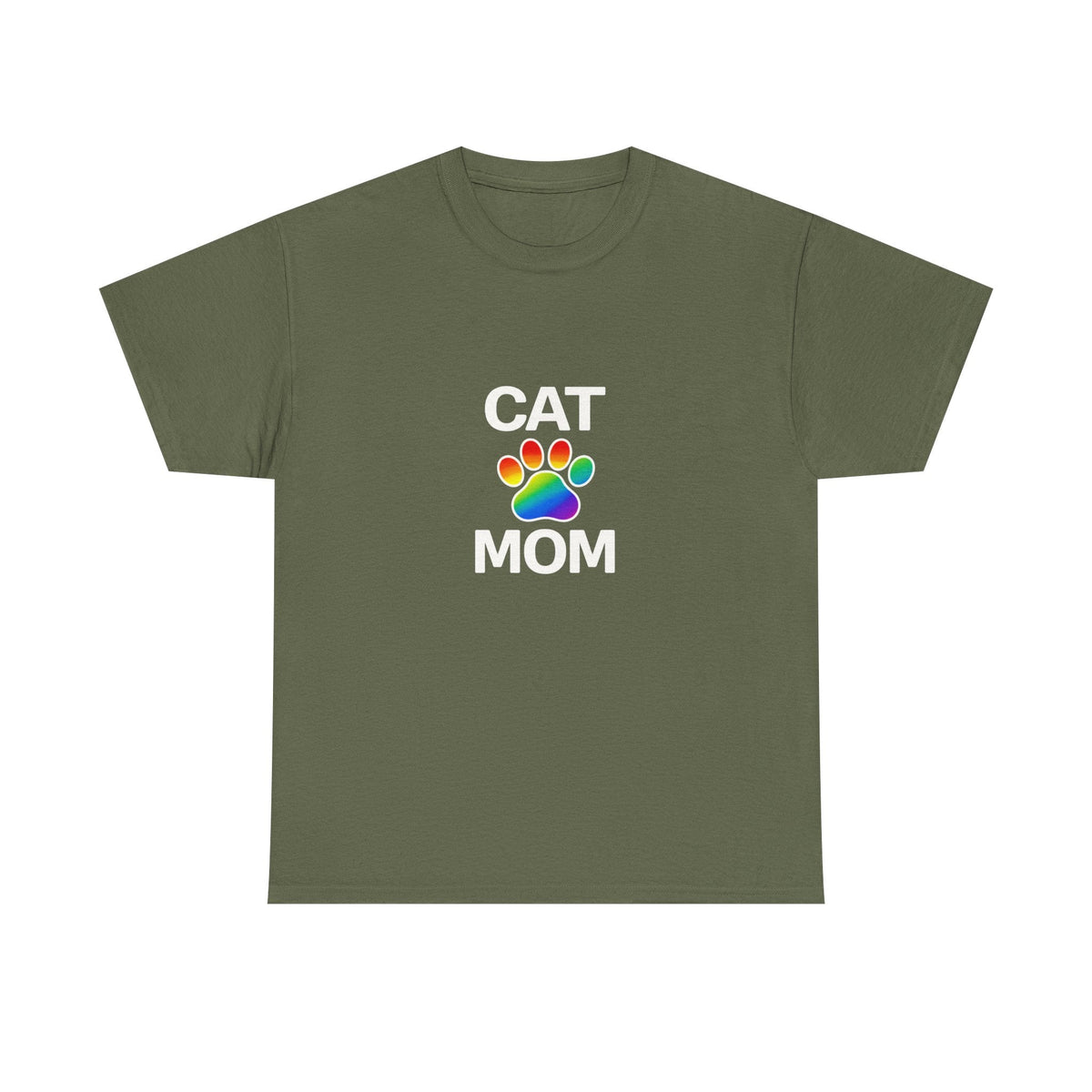 Pride Cat Mom Heavy Duty Unisex Tee Sizes Small - 5XL (11 colors)
