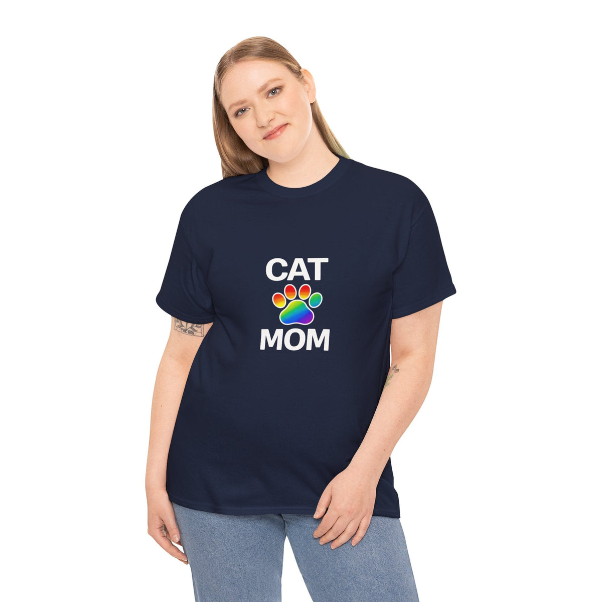 Pride Cat Mom Heavy Duty Unisex Tee Sizes Small - 5XL (11 colors)