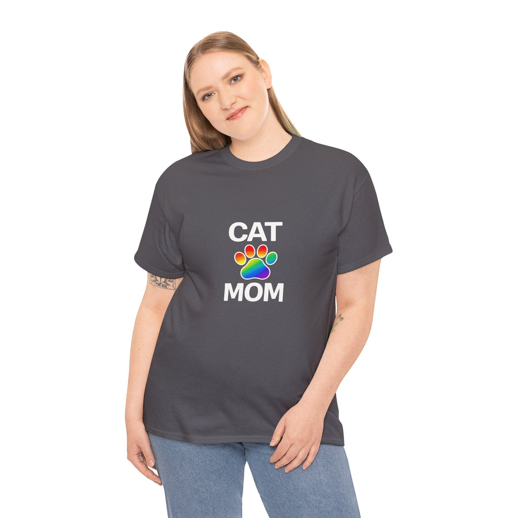 Pride Cat Mom Heavy Duty Unisex Tee Sizes Small - 5XL (11 colors)