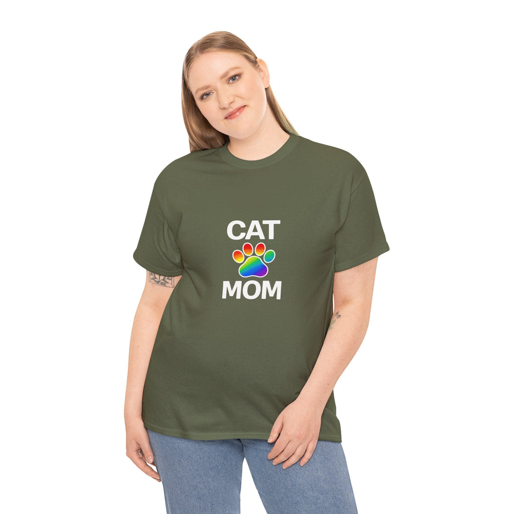 Pride Cat Mom Heavy Duty Unisex Tee Sizes Small - 5XL (11 colors)