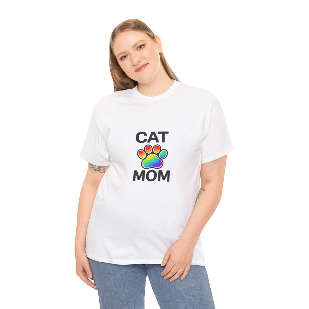 Pride Cat Mom Heavy Duty Unisex Tee Sizes Small - 5XL (11 colors)