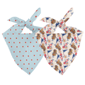 American Summer Dog Bandana & Matching Scrunchie Set